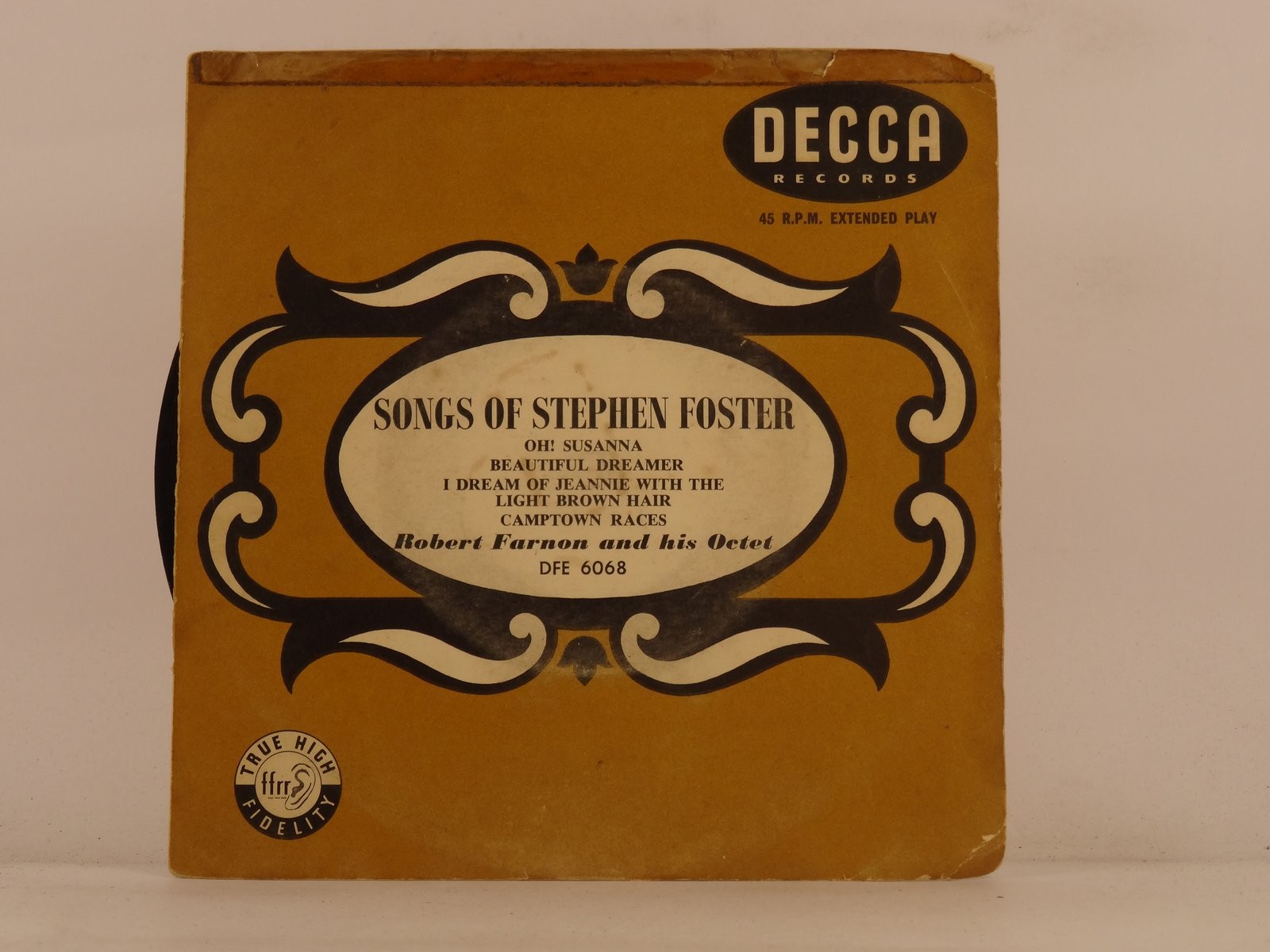 ROBERT FARNON AND ORCHESTRA SONGS OF STEPHEN FOSTER (136) 4 Track 7" Single incl
