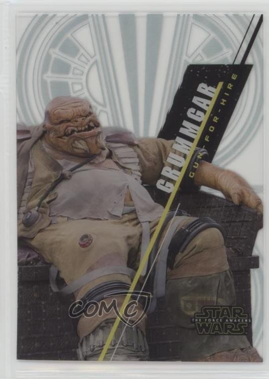 2016 Topps Star Wars High Tek Form Pattern 2 Destroyer Grummgar #SW-58 2k3