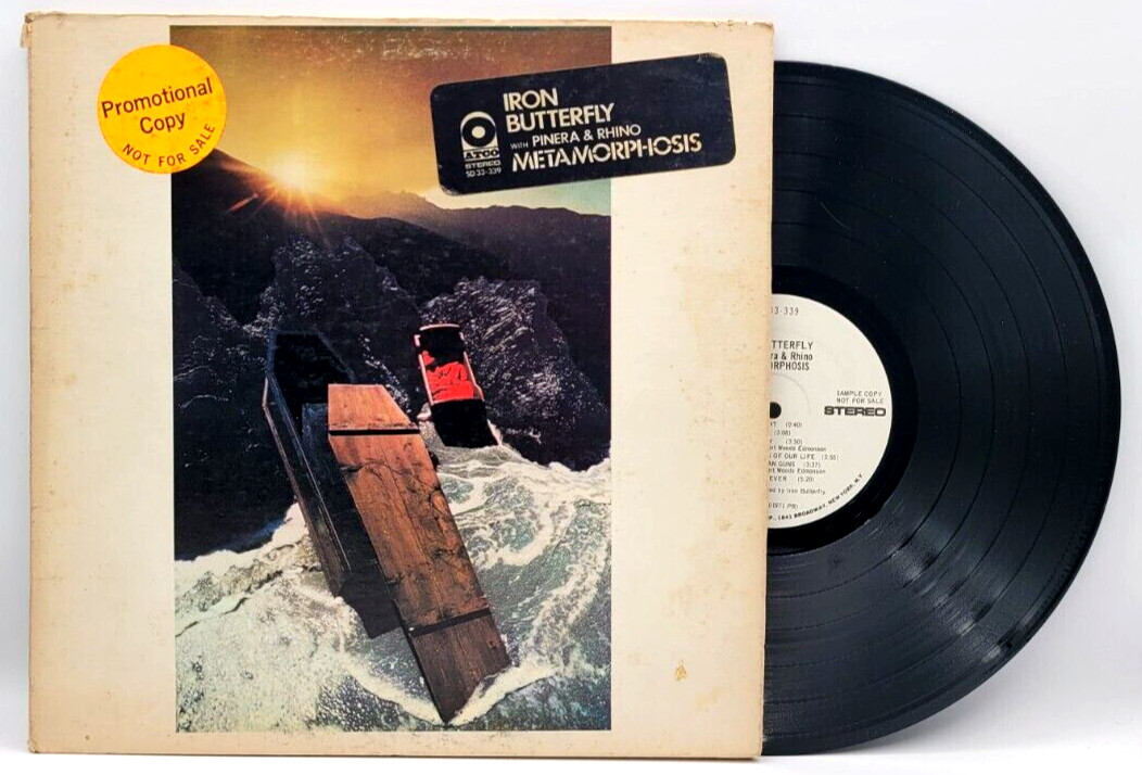 IRON BUTTERFLY - METAMORPHOSIS -  ROCK LP PROMO ATCO HYPE STICKERS