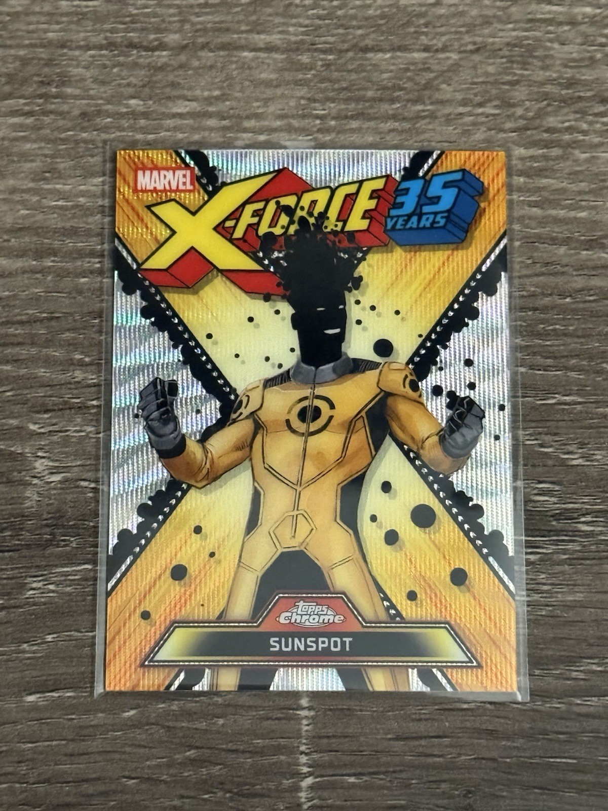 2026 Topps Chrome Marvel #XF-09 Sunspot X-Force inserto 35 anni anniversario