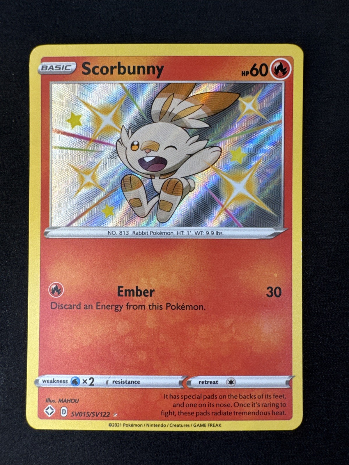 Scorbunny SV015/SV122 Shining Fates: Shiny Vault Holo Pokemon