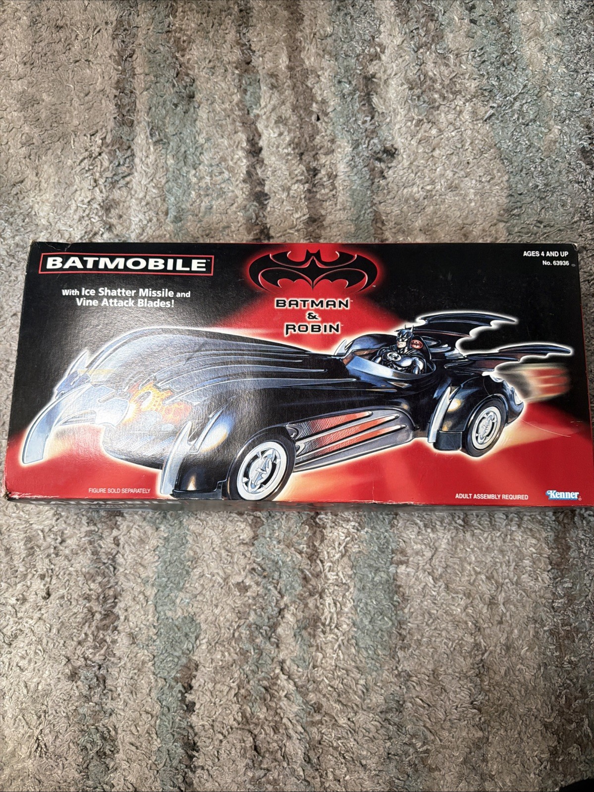 Batmobile Kenner Batman & Robin 1997 nuova vintage con lame attacco missilistico frantuma ghiaccio