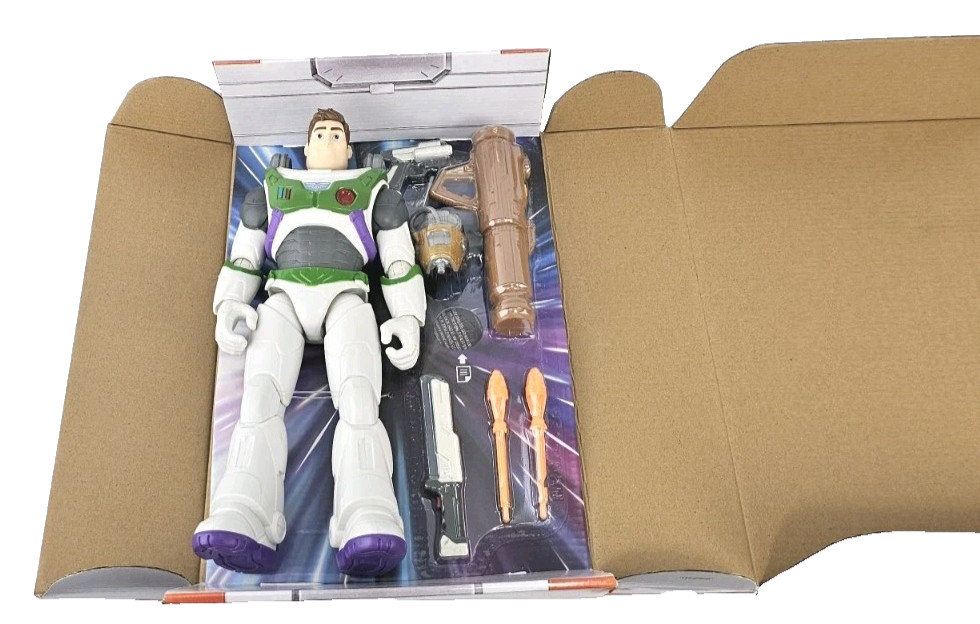 2 For 1 Disney Buzz Lightyear Action Figure Fully Equipped New & Extra Buzz Toy