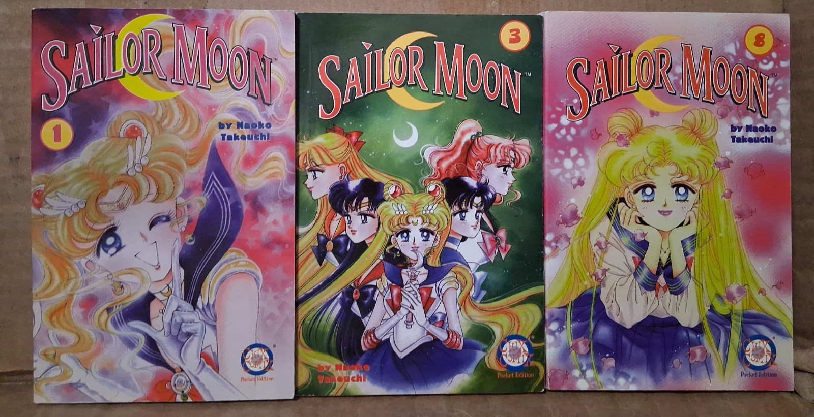 Sailor Moon Volume # 1, 3 e 8 ---Naoko Takeuchi --Chix Comix Pocket Edition PB