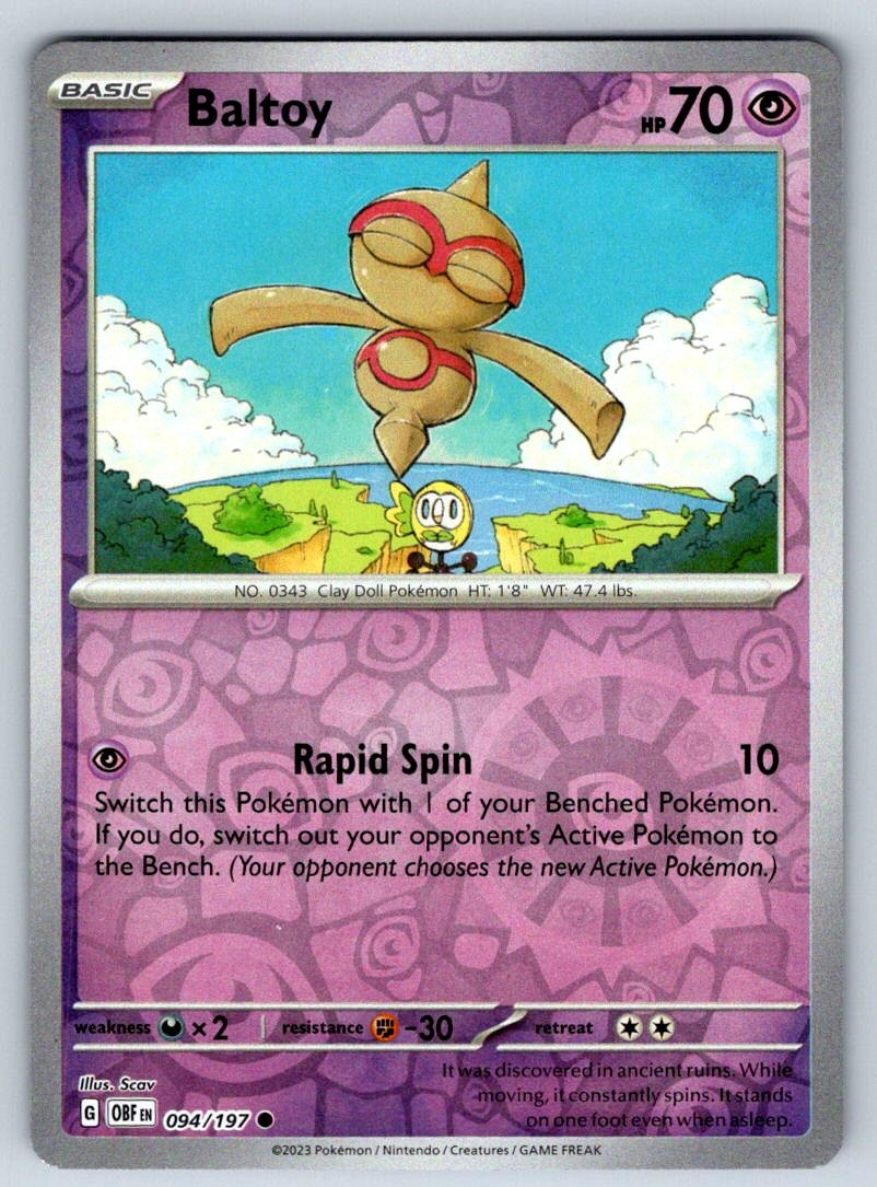 Baltoy Reverse Holofoil [OBF - 094/197]