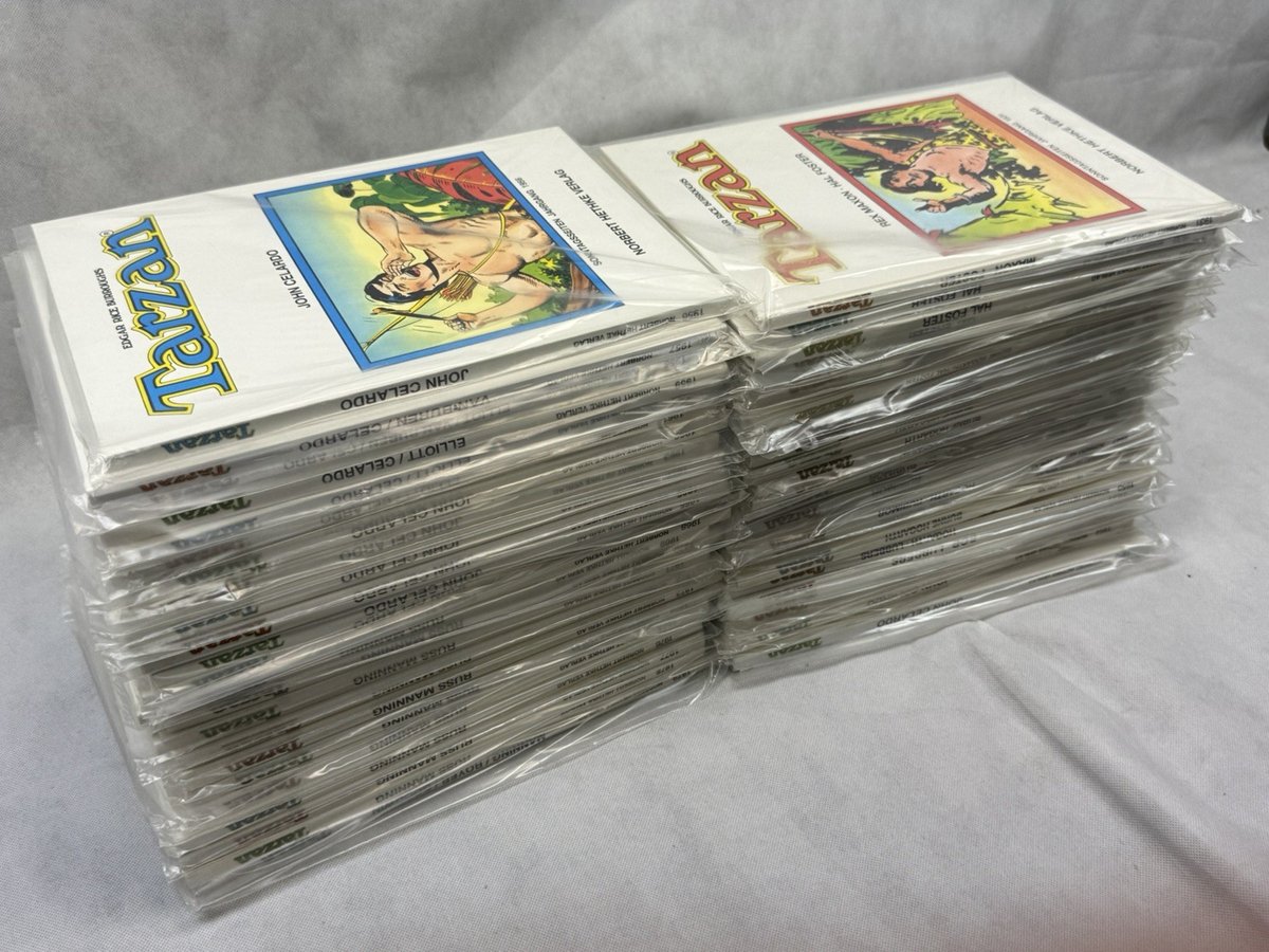 49x TARZAN copertina rigida collezione fumetti pagine domenicali Burrroughs, Hethke Editore Z.0