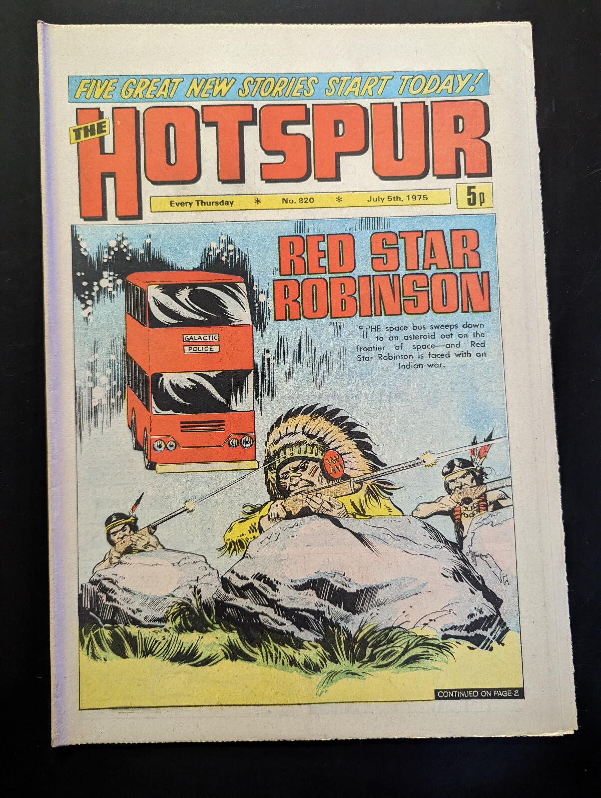 Hotspur Comic No 820, July 5th 1975.