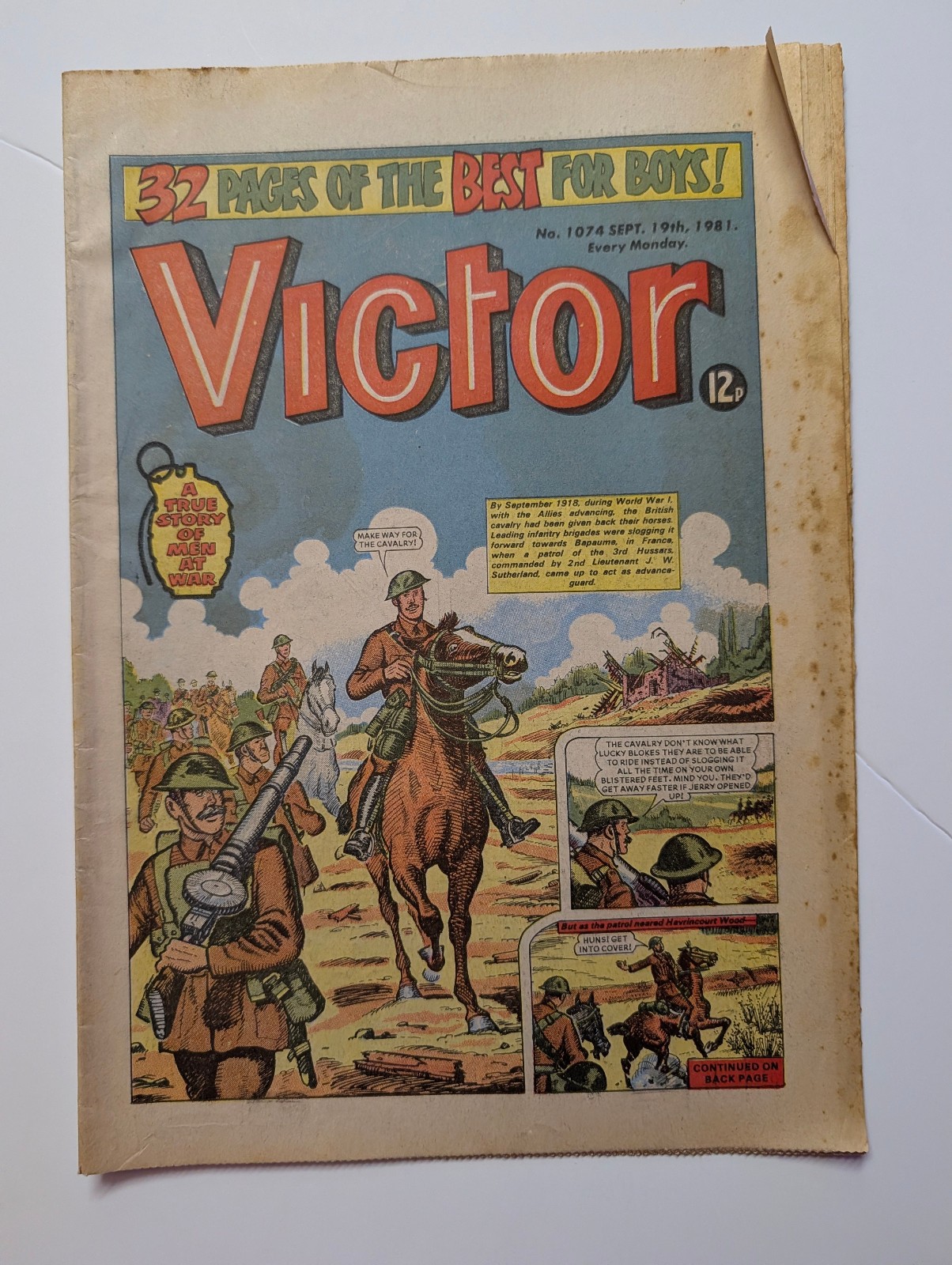The Victor Comic, No 1074, September 19th 1981.