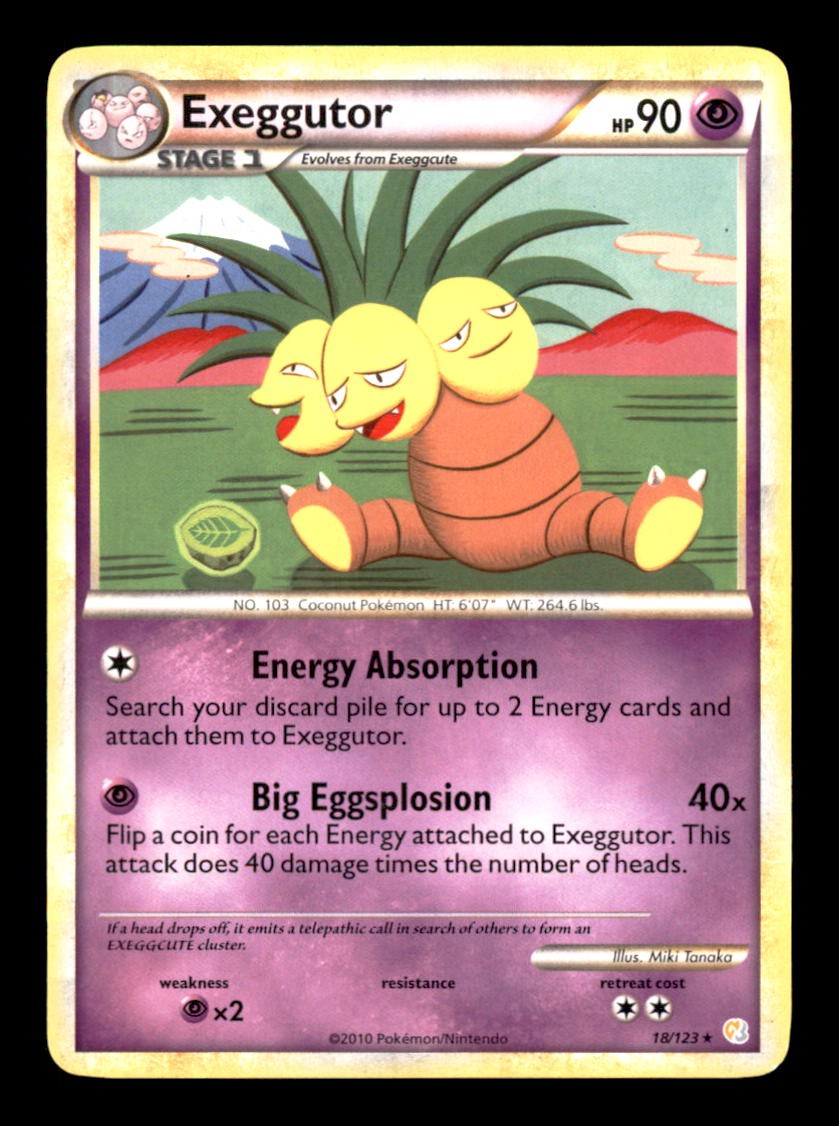EXEGGUTOR 18/123 POKEMON CUORE ORO E ARGENTO ANIMA LP
