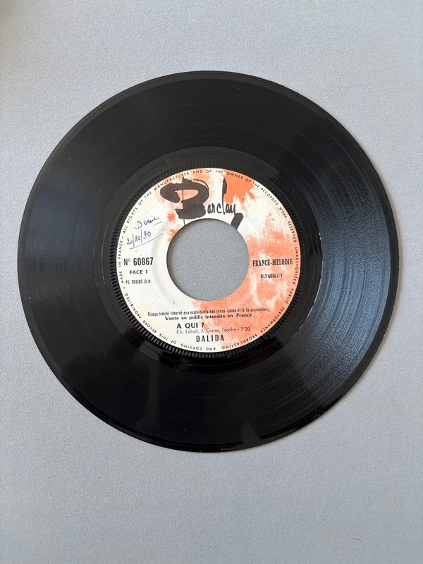 DALIDA - disque vinyle jukebox réf 60867