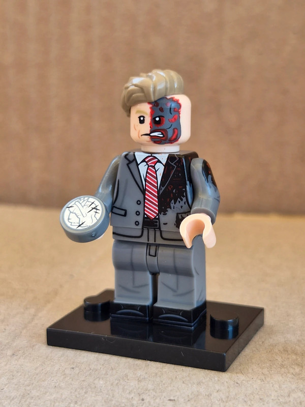 Two Face Harvey Dent minifigure style Lego compatible