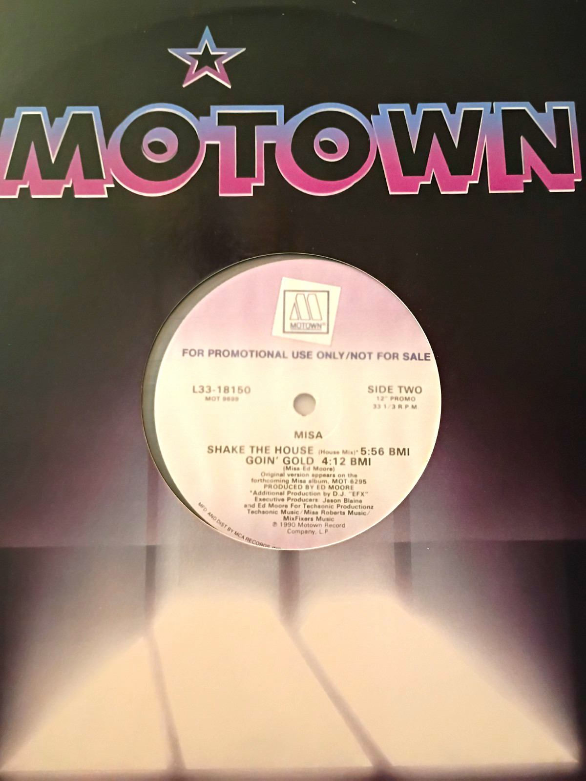 Misa Shake The House Motown 12" Vinyl Promo Single 33 RPM 1990 L33-18150