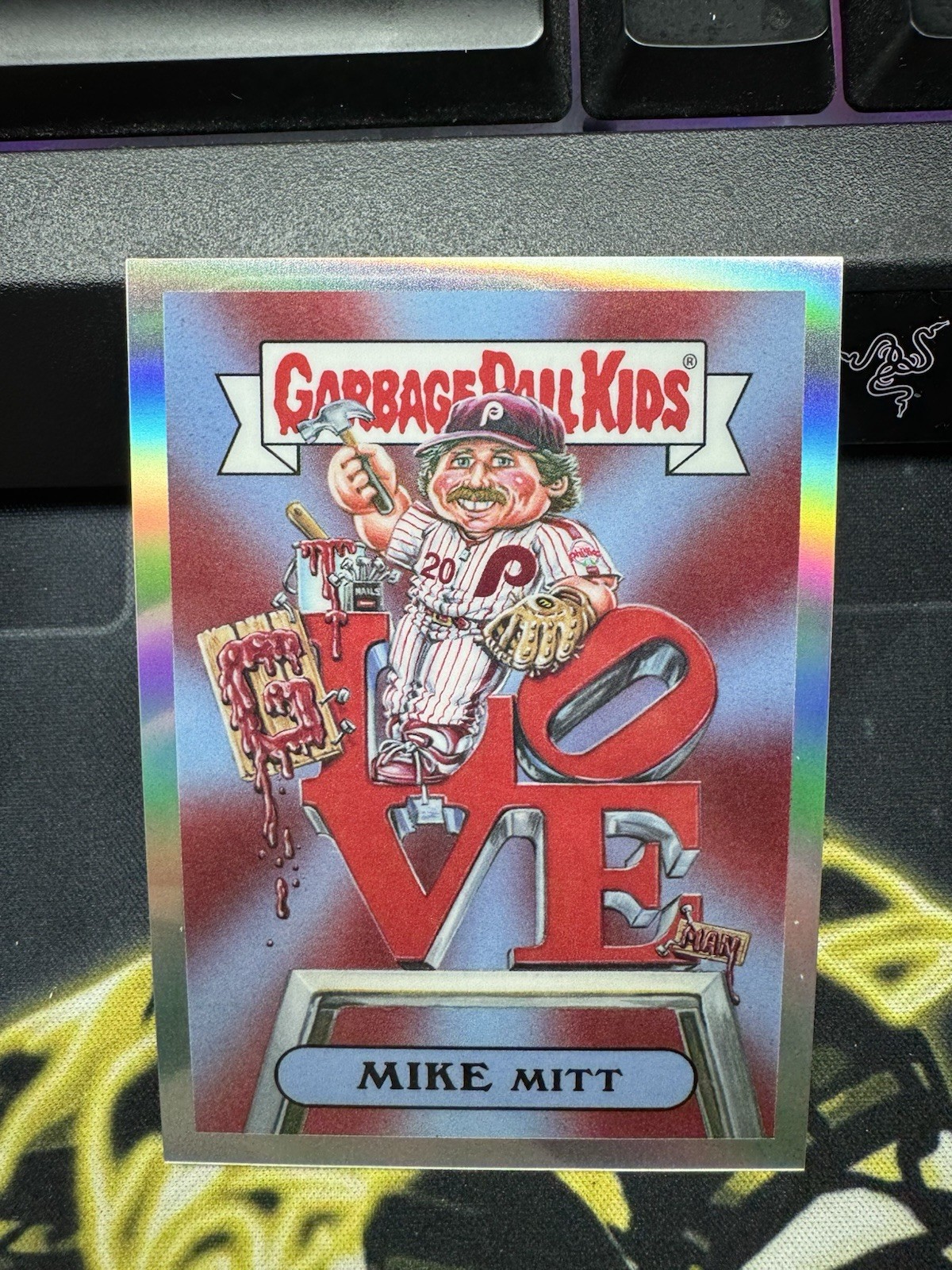 2026 Bowman Chrome MIKE MITT Mike Schmidt SSP secchio spazzatura bambini #GPK-32 