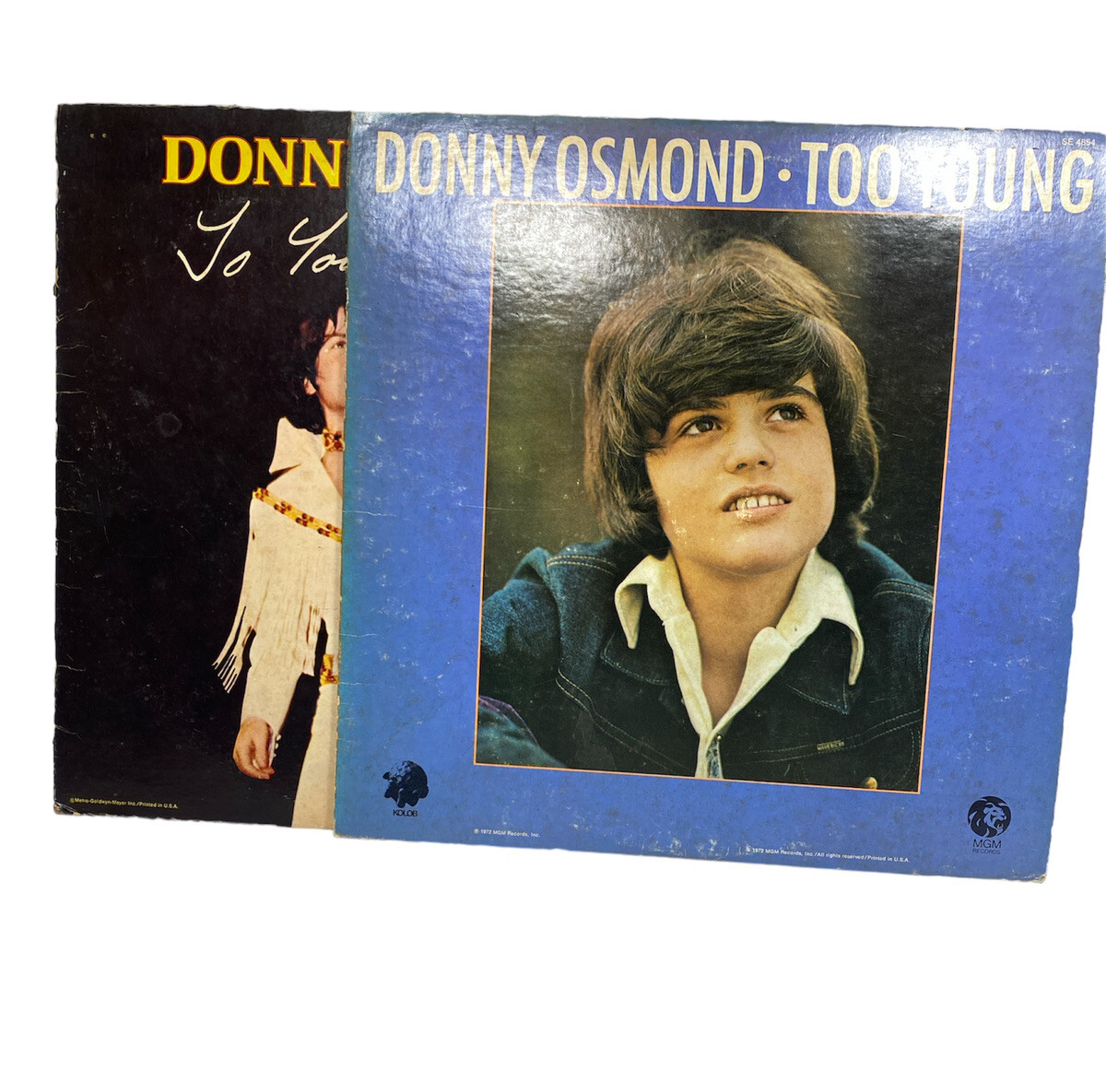 2 Donny Osmond LPs Too Young And To You With Love, Donny