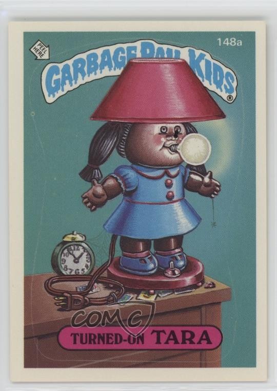 1986 Topps Garbage Pail Kids Series 4 Turned-On Tara (One Star Back) #148a 12zm