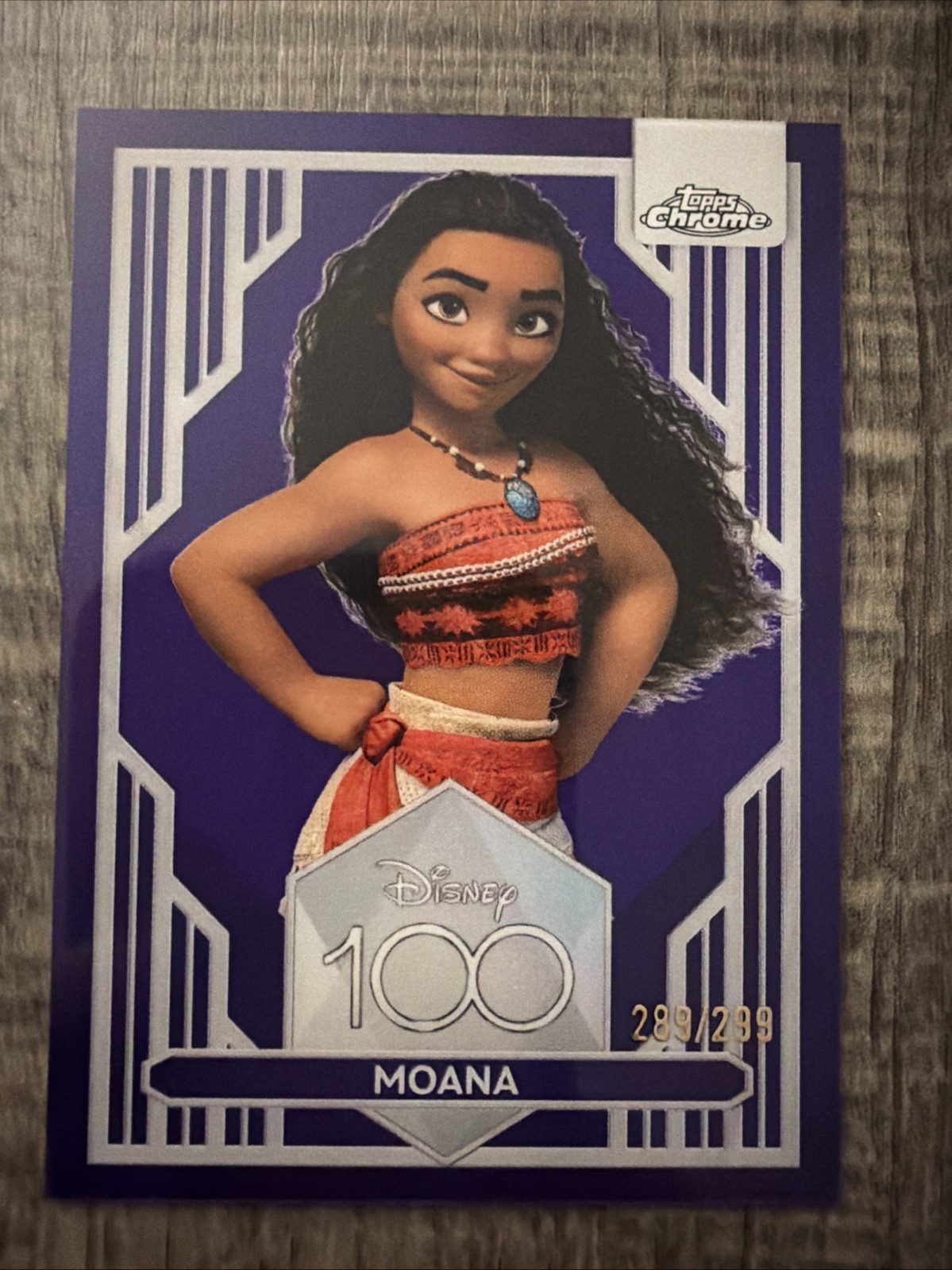2023 Disney Topps Chrome 100 Moana /299 Viola Rifrattore #2
