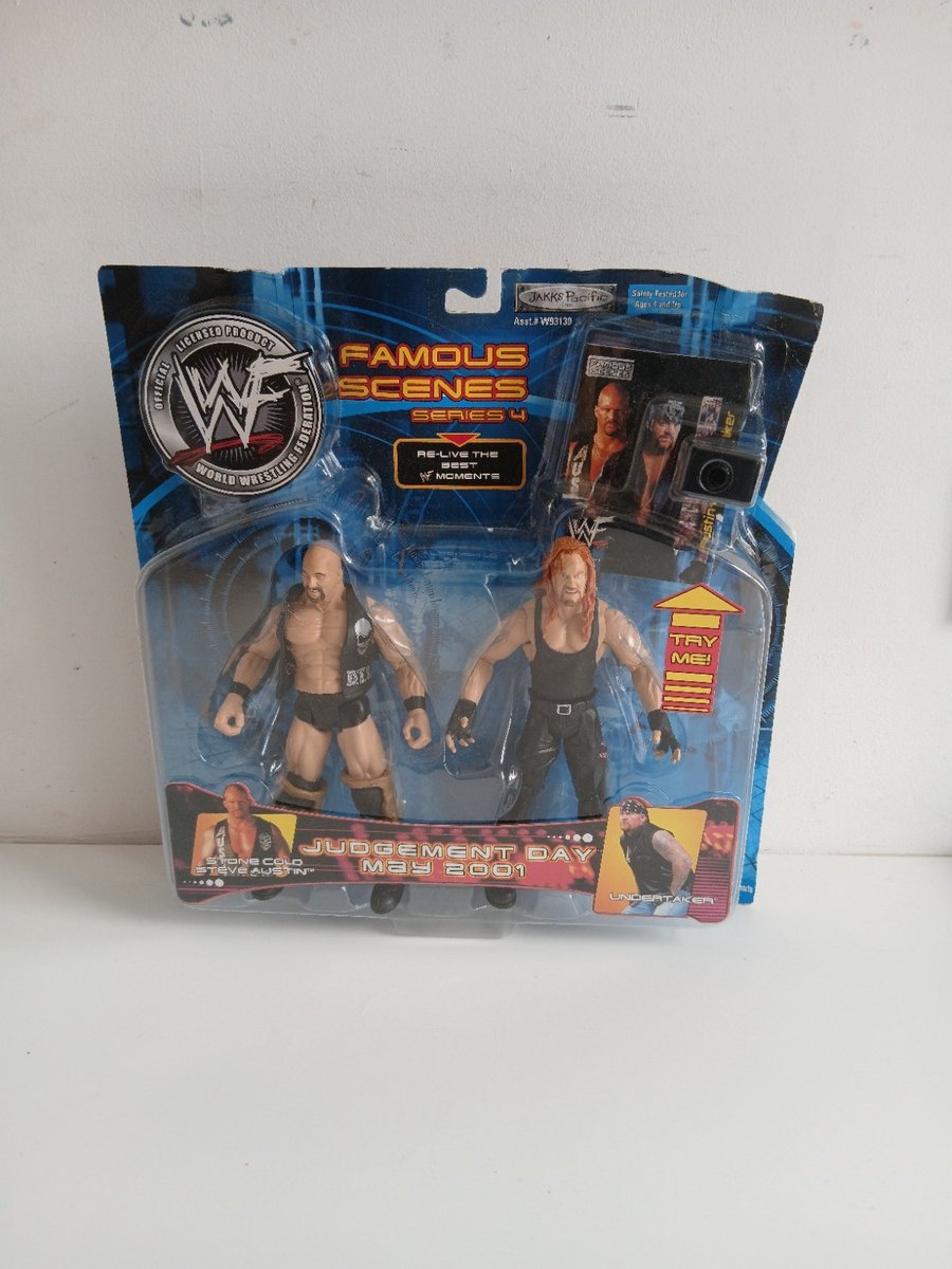Wrestling Figure Undertaker Steve Austin Jakks serie scena famosa in scatola vintage