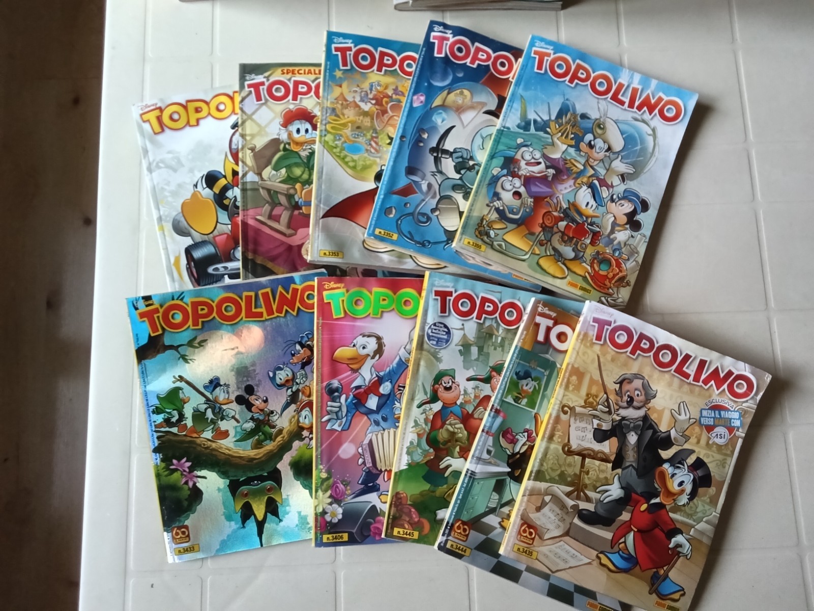 Topolino a 0,30 l'uno - lotto di 10  - numerazione in descrizione