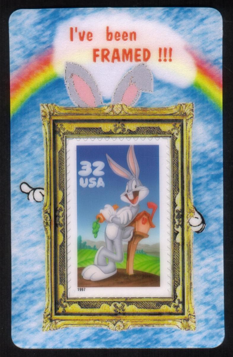 10m Bugs Bunny With A Carrot 32c Postage Stamp (Cute & Colorful) Phone Card