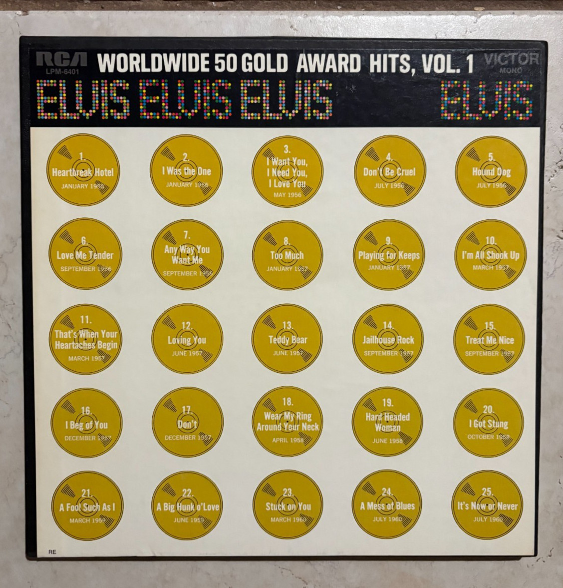 Elvis Presley Worldwide 50 Gold Award Hits Vol 1 4 LP Box Set Inner Sleeves EX+