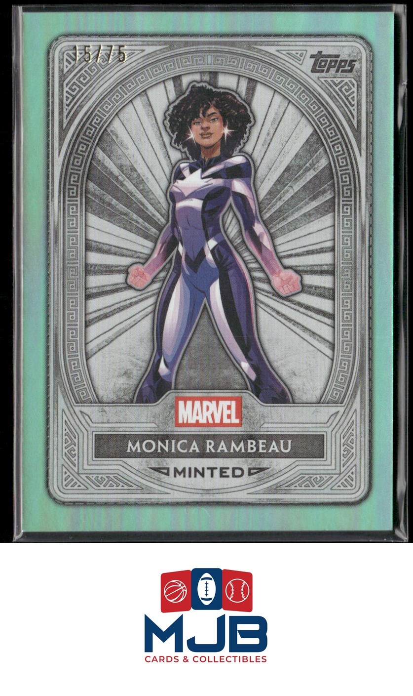 2025 Topps Mint Marvel Monica Rambeau verde come nuovo #/75 #59