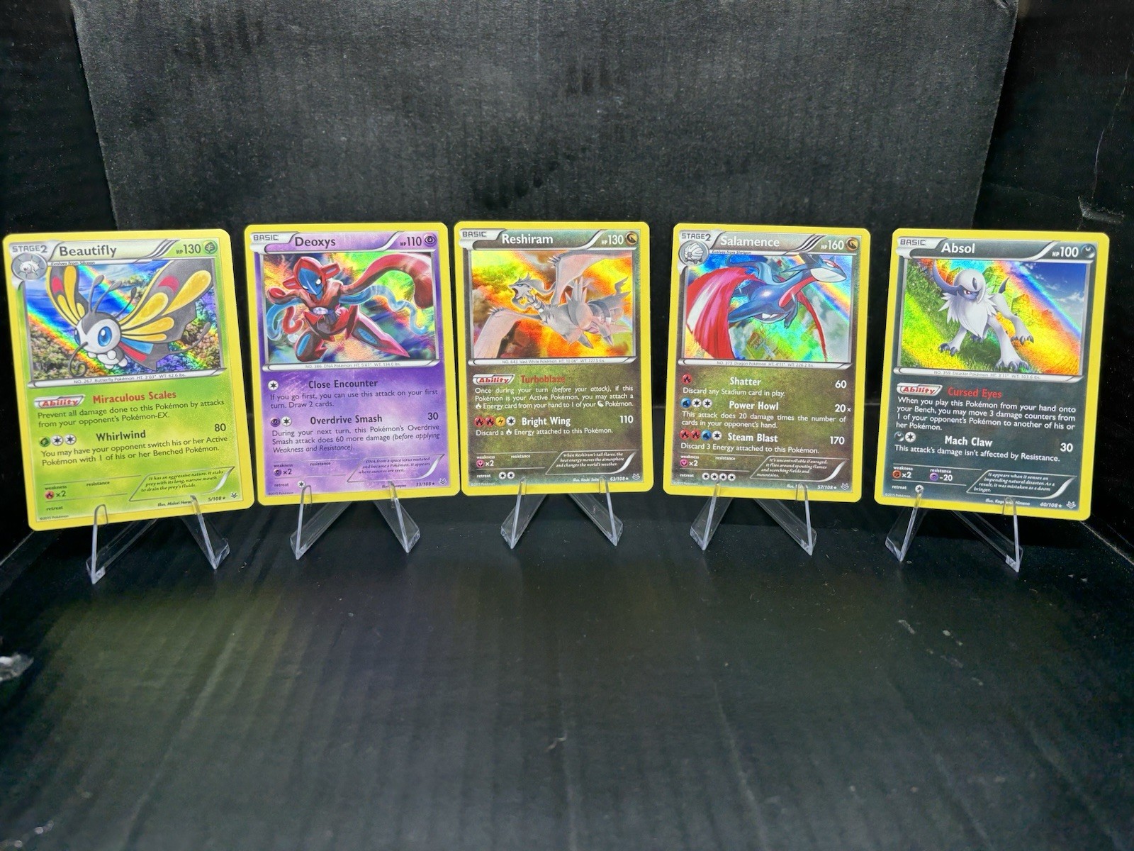 Pokémon TCG Holo Lotto 5 Beautifly Deoxys Reshiram Salamence Absol 2015