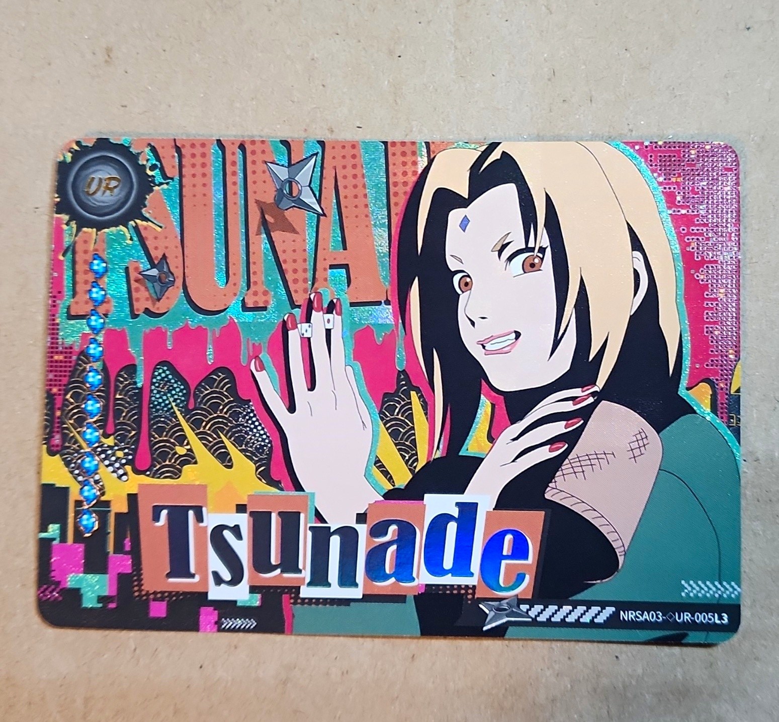 NCW Naruto Tsunade Hologram Trading Card NRSA03-UR-005L3 UR 2002