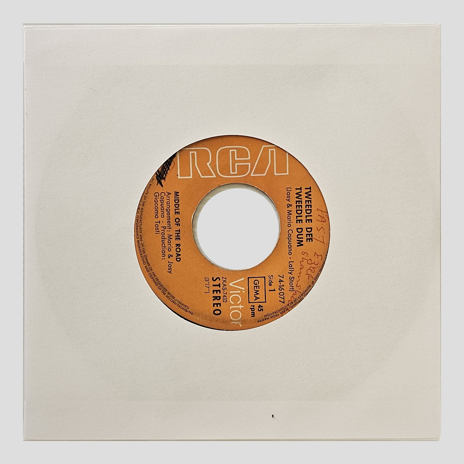 Middle of the Road - Tweedle Dee Tweedle Dum Vinile 7" 45 RPM