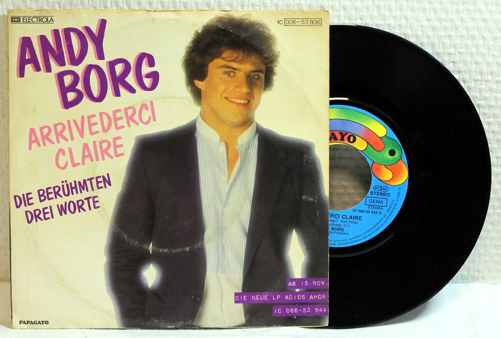 7" Vinyl - ANDY BORG - Arrivederci Claire
