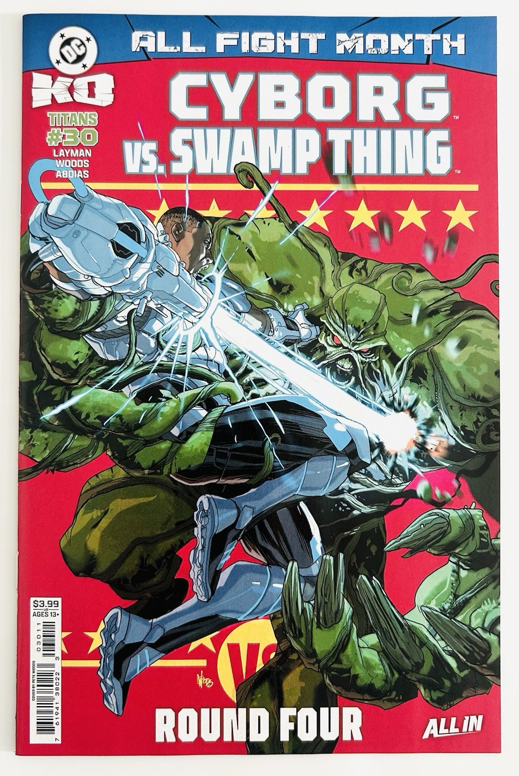 Copertina Titans #30 DC K.O Pete Woods A 2025 Cyborg vs Swamp Thing ~ prima stampa