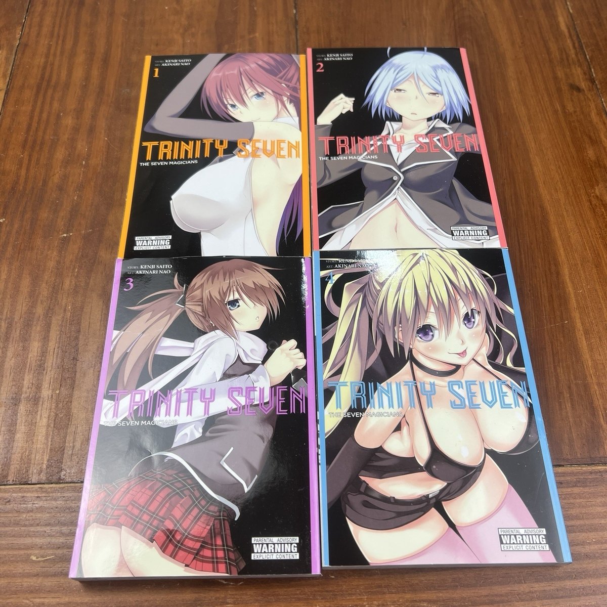 Trinity Seven Manga Vol 1-4 Lotto Yen Press Vol 2-4 Prima Stampa Set Inglese