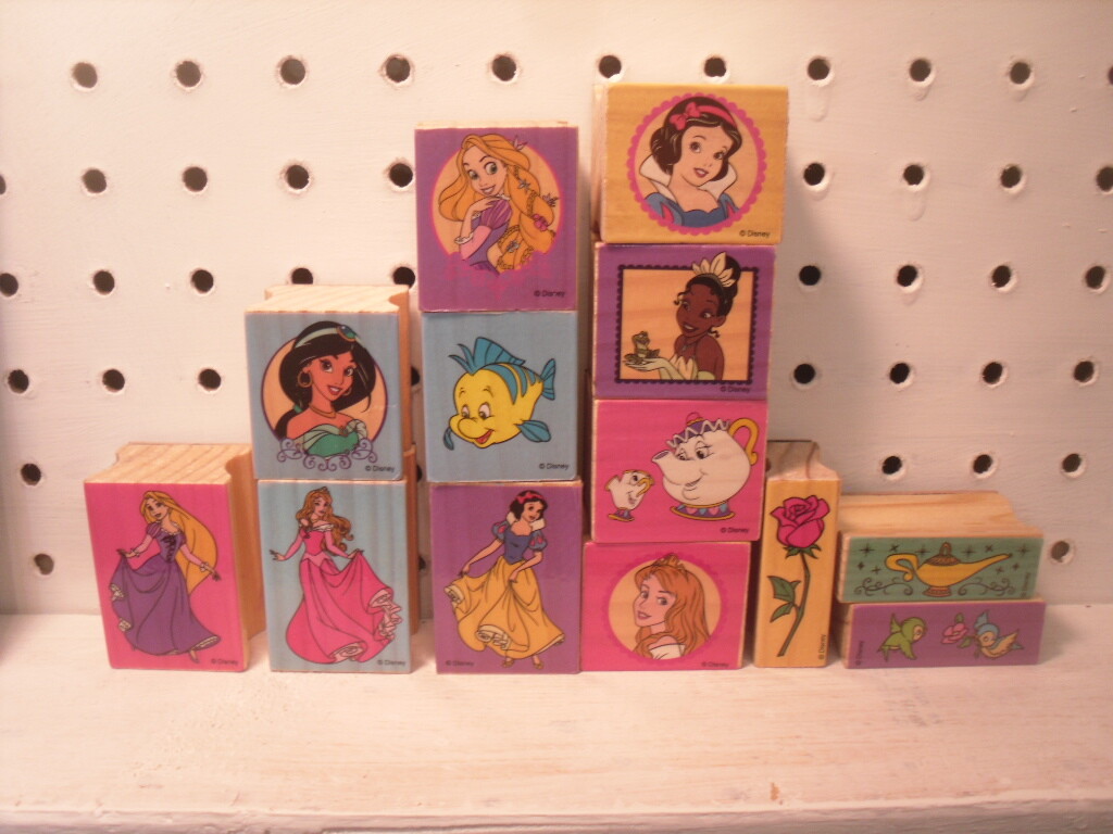 Disney Princess Stamps Lot (12) Sleeping Beauty Snow White Tangled Tiana Etc