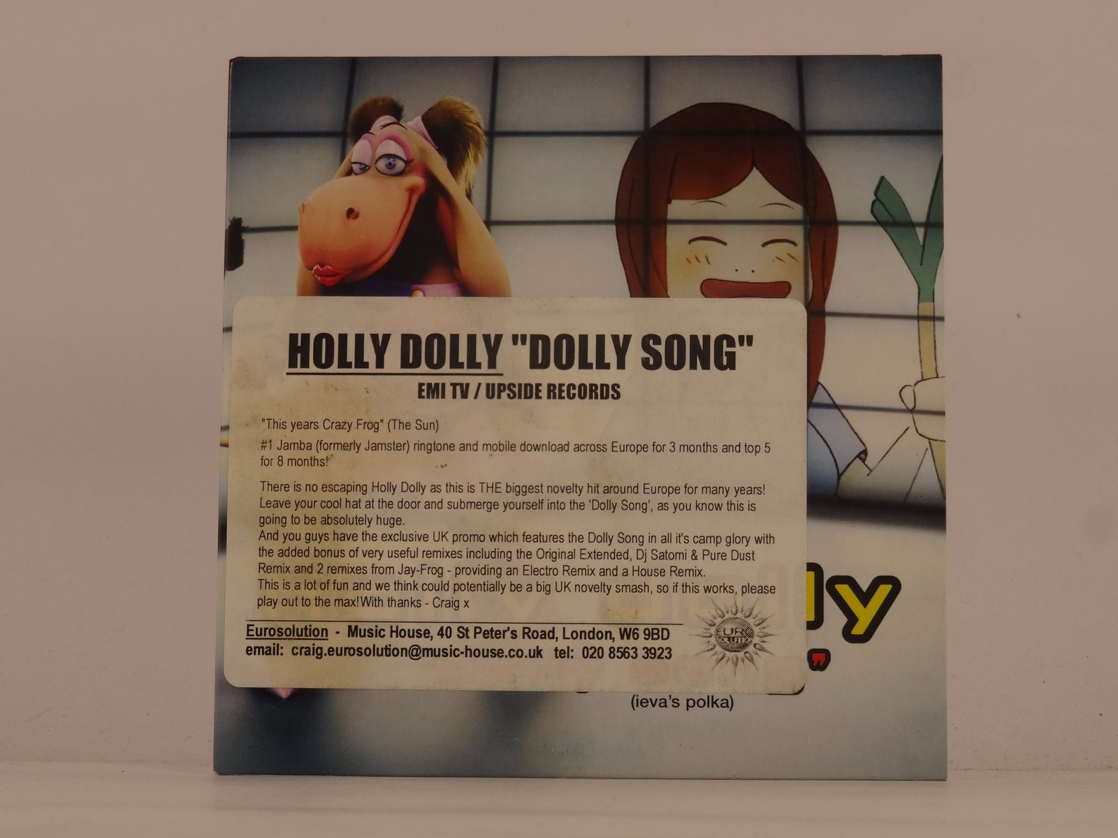 HOLLY DOLLY DOLLY SONG (A18) 5 Track Promo CD Single plus Card Sleeve EMI
