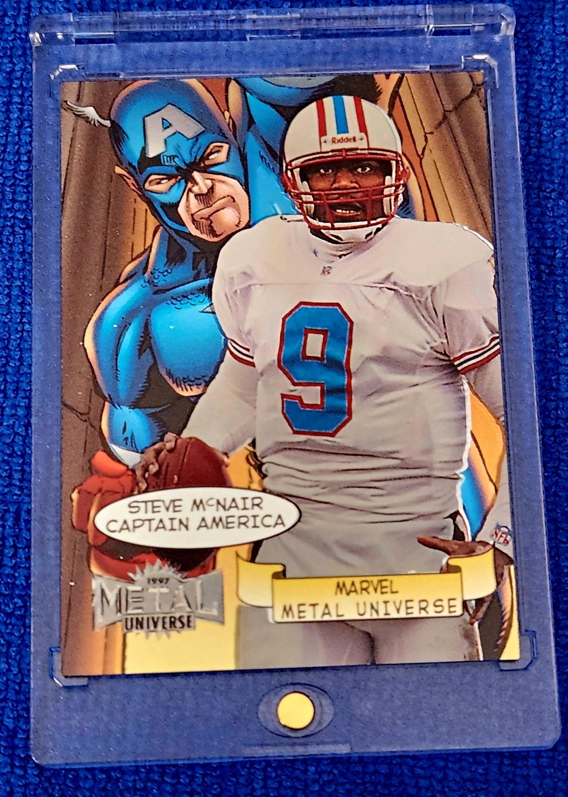 SkyBox 1997 Metal Universe Captain America Steve McNair #17/20 Insert