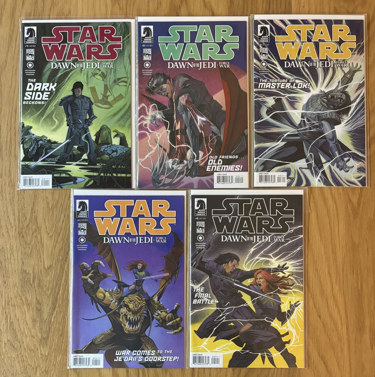 Star Wars Dawn of the Jedi Force War #1-#5 Complete Set Dark Horse Comics