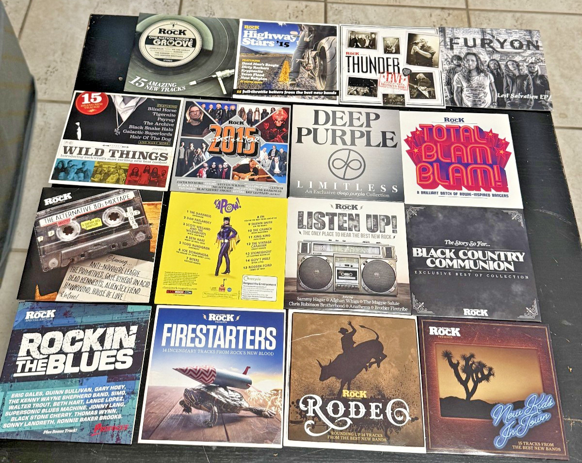 28 Vintage Rock Magazine CD'S Lot Various Artists - May Be A Gem In This Lot!