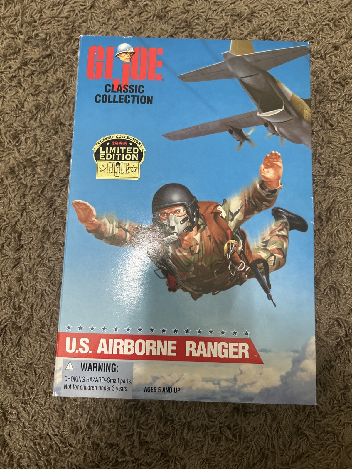 GI Joe 12" U.S. AIRBORNE RANGER (Hasbro 1996) Classic Collection Limited Nuovo con scatola