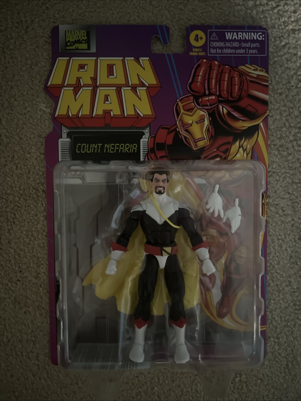 Marvel Legends Series COUNT NEFARIA 6” Action Figure Iron Man F9031 Retro Card