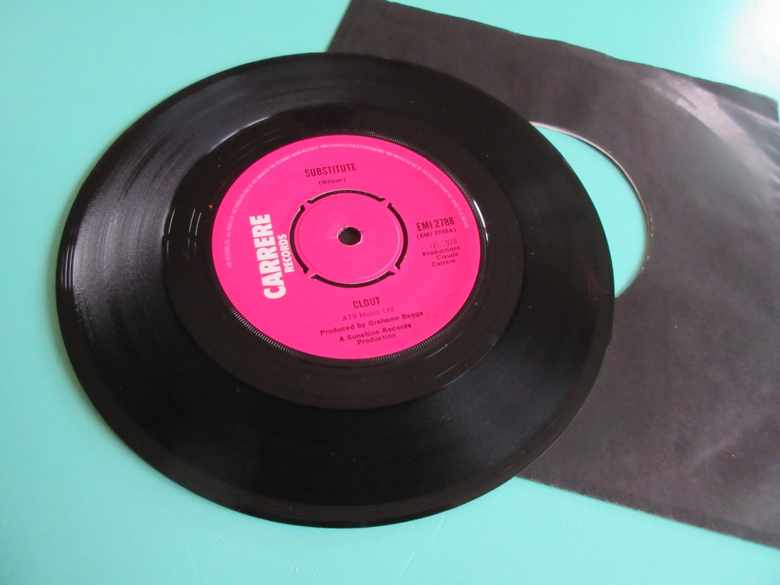 CLOUT - SUBSTITUTE  7" VINYL SINGLE 1978 CARRERE RECORDS EMI2788