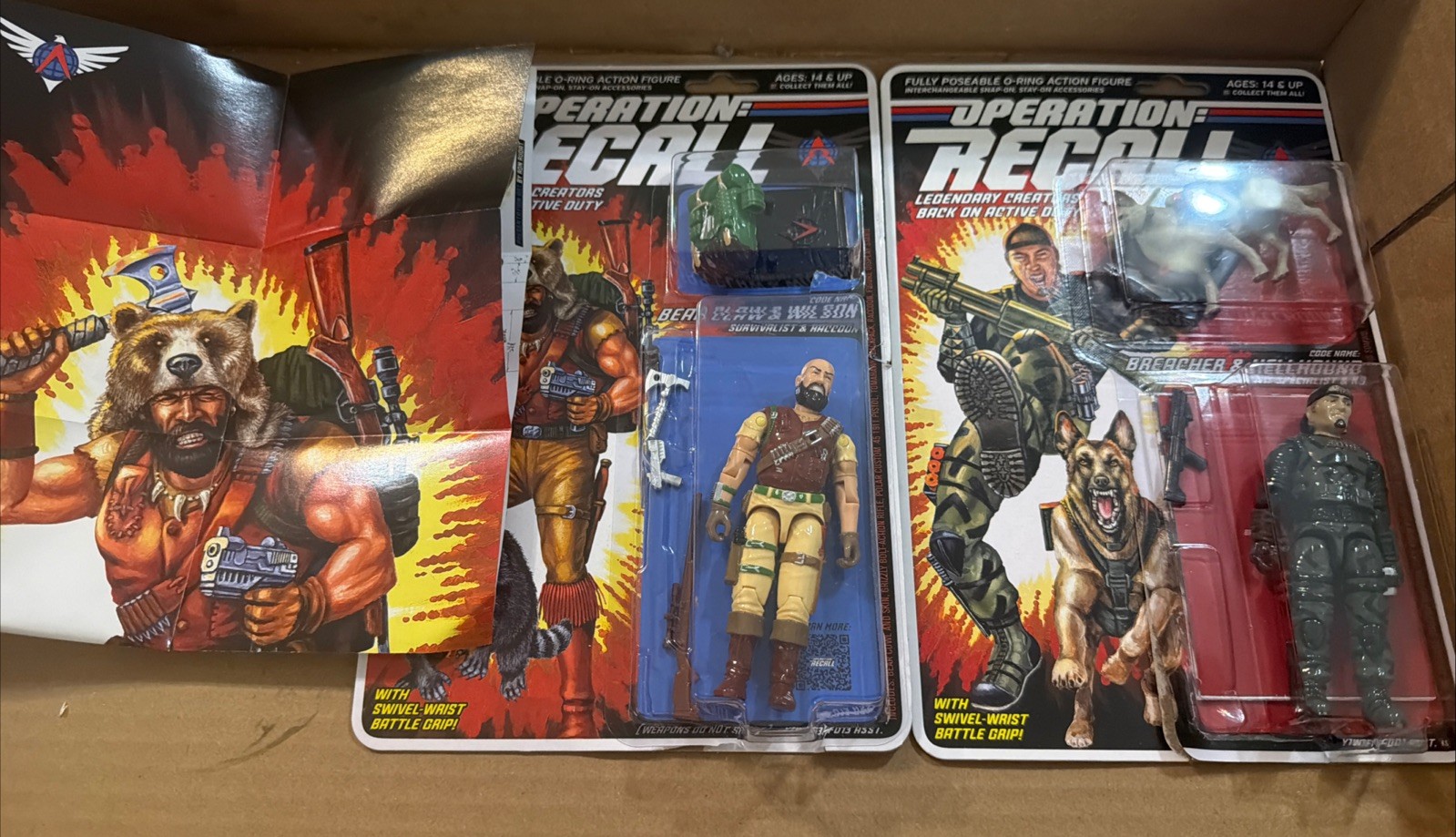 Funzionamento: Recall Figure O-Ring Bearclaw Breacher Hellhound Usato Personalizzato Foraggio
