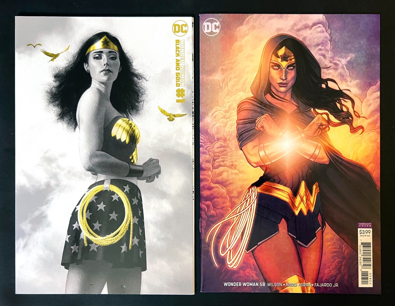 WONDER WOMAN: BLACK & GOLD #1 2021 + WONDER WOMAN #58 2019 Variant Hi-Grade DC