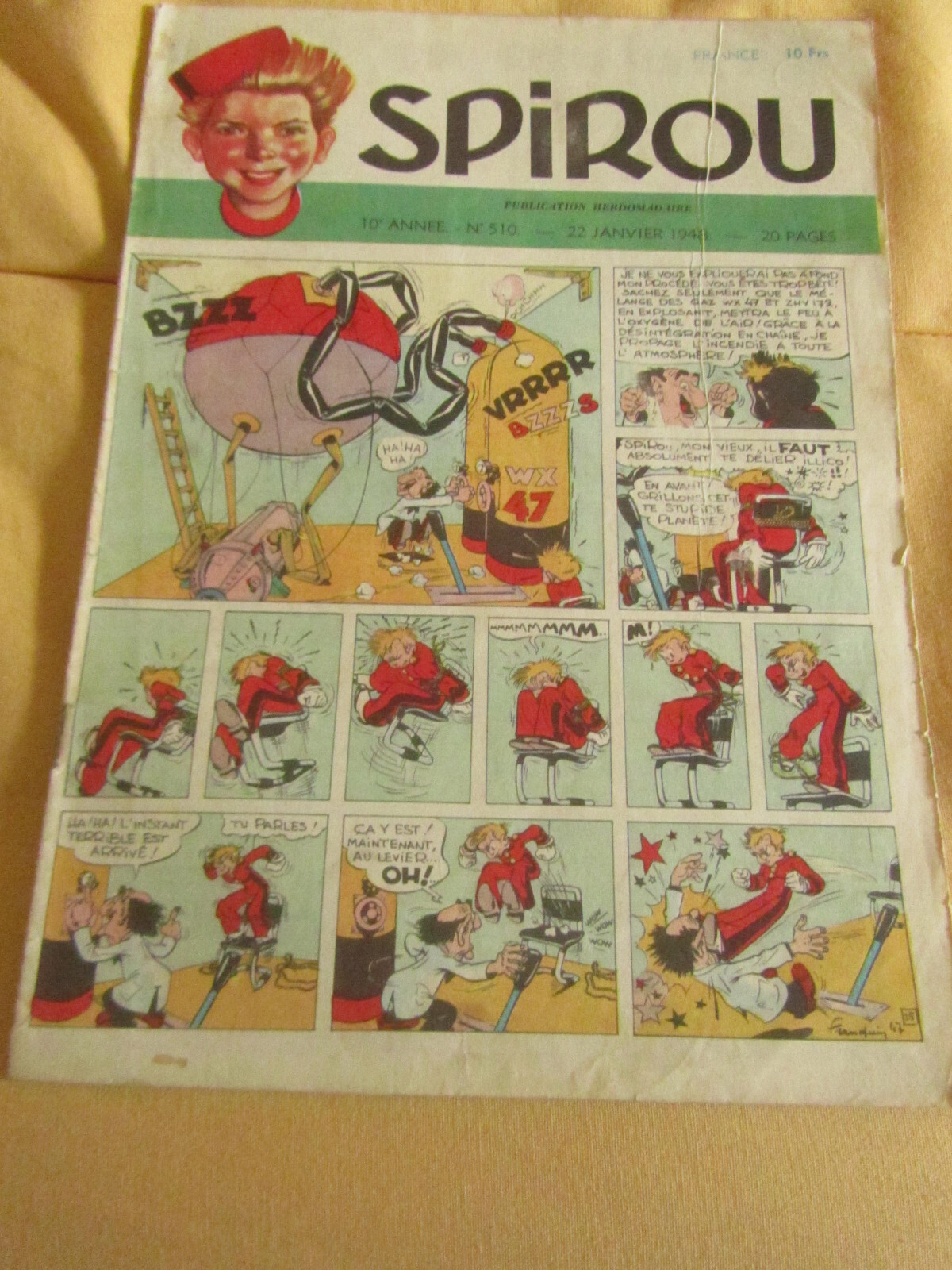 SPIROU MAGAZINE N° 510 DU 22 JANVIER 1948 - 20 PAGES DE BD CULTES