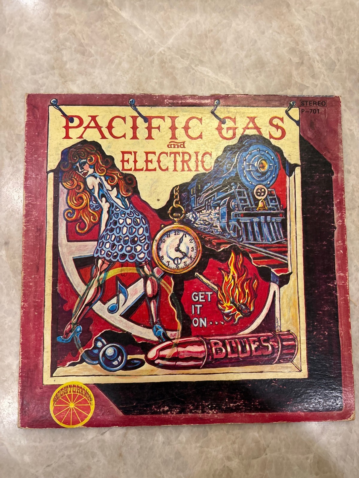 Pacific Gas & Electric Get It On LP Bright Orange BO 701 Stereo Gatefold Vinyl