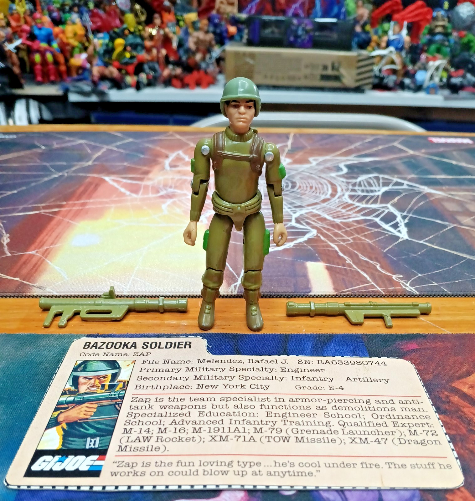 GI JOE ARAH Zap Figure 1982 Straight Arm Complete Vintage REPAIRED THUMB