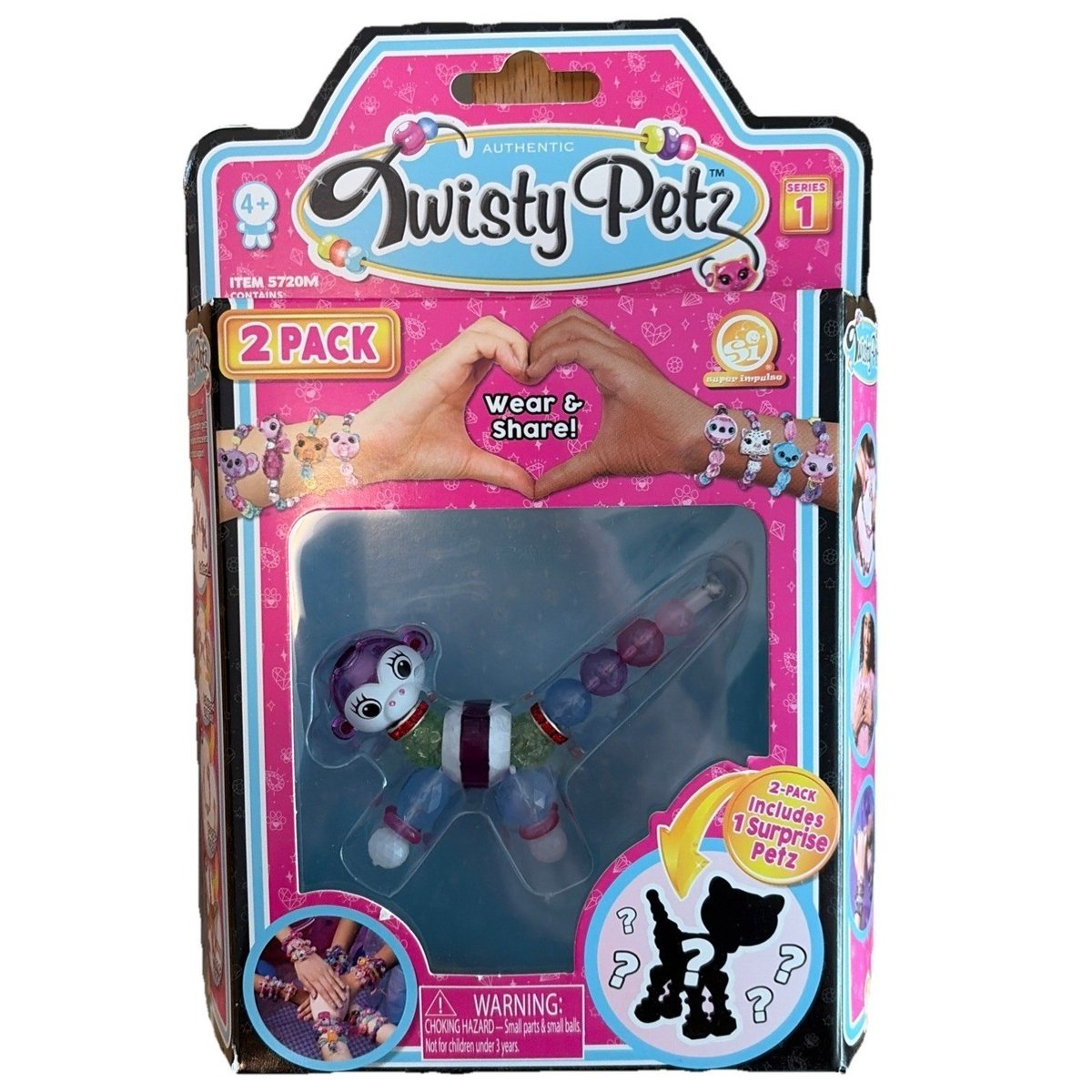 Bracciale Twisty Petz Monkey Confezione 2 Sorprese Mistery Nuovo con scatola Kawaii da collezione