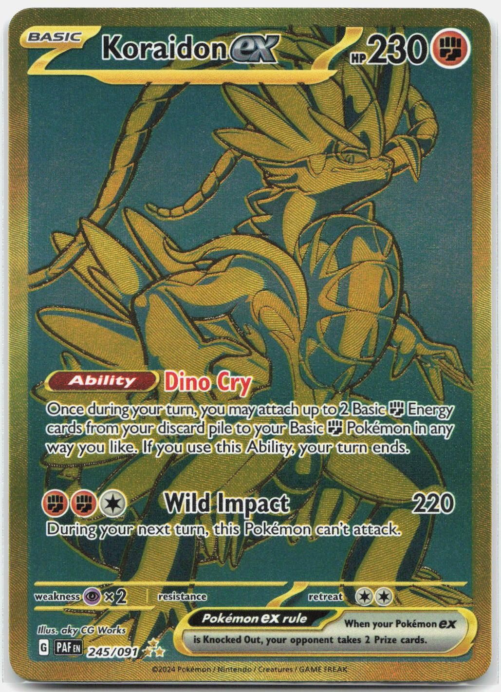 Koraidon ex 245/091 Iper Rara Destino Paldeo Pokemon Holo Near Mint