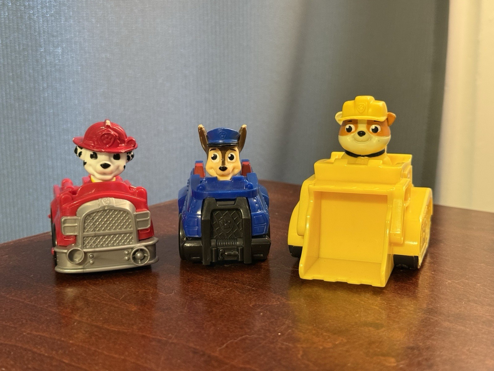 3 Paw Patrol Toys On Wheels Ryder Chase Rubble Minis