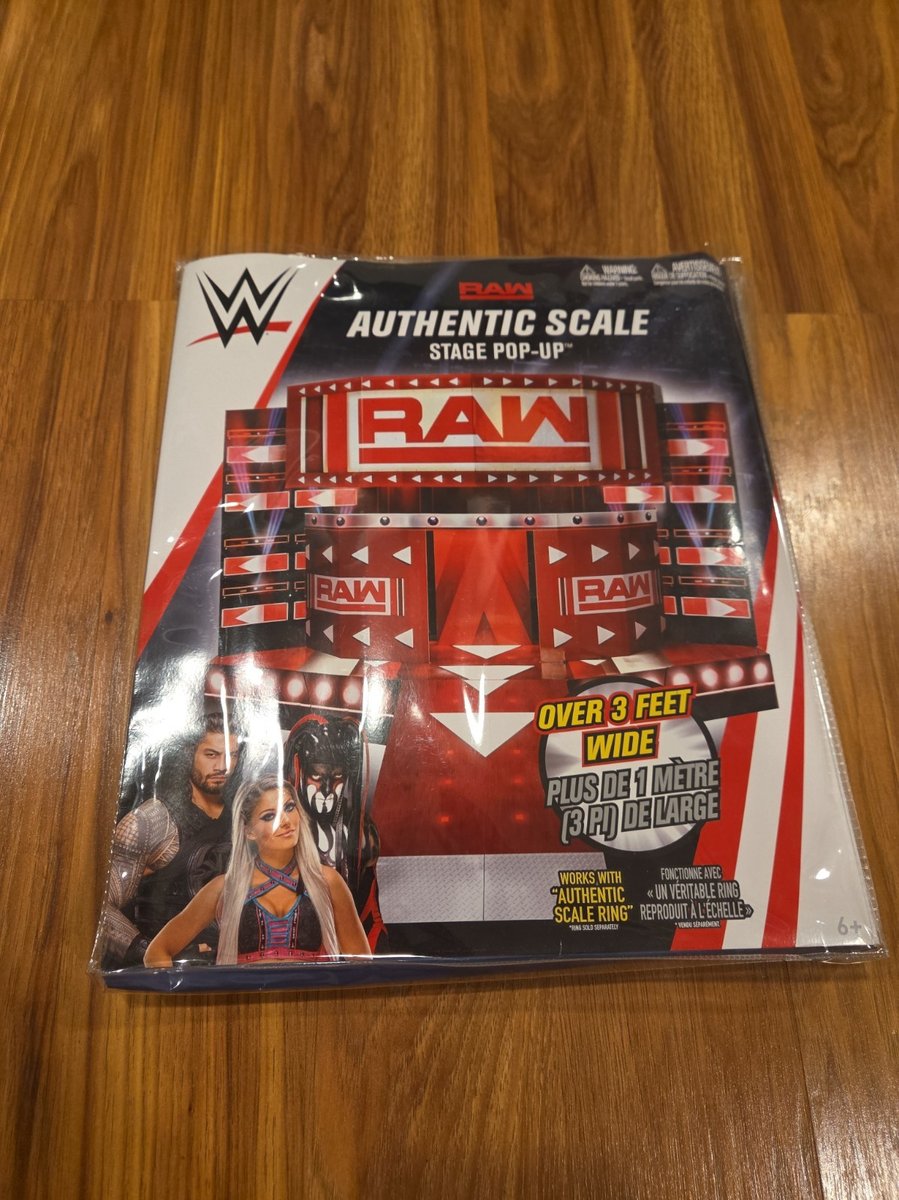 Playset pop-up palco scala autentica WWE RAW larghezza oltre 3 piedi