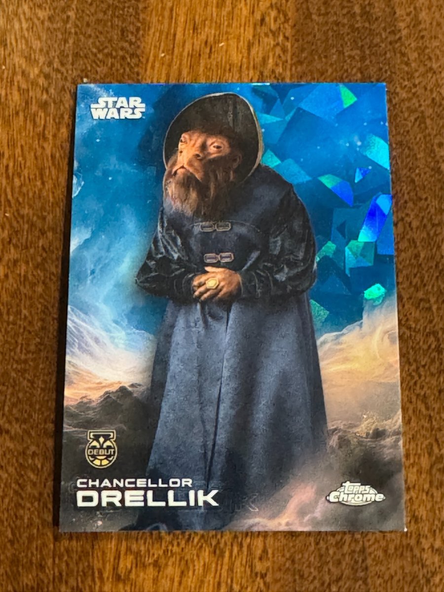 2025 Topps Chrome Star Wars Sapphire Chancellor Drellik #111