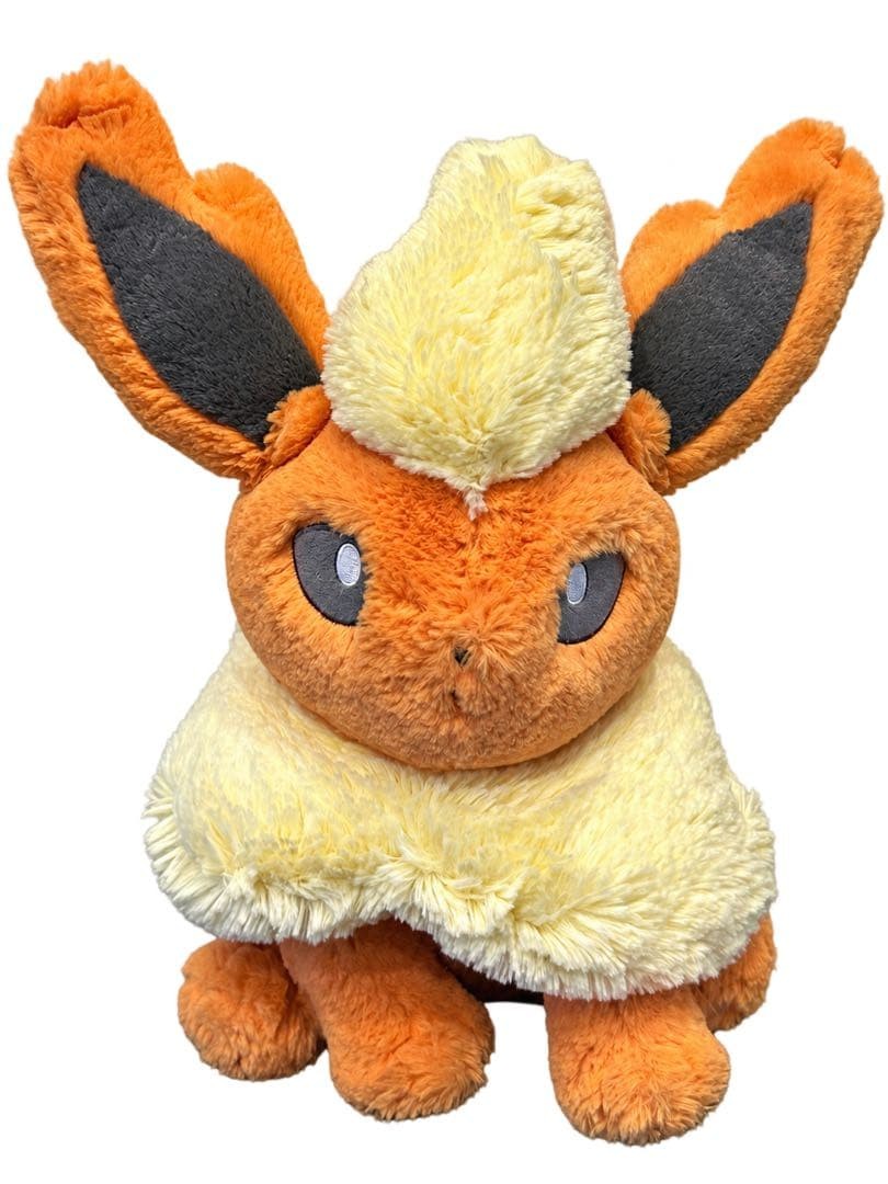 Pokemon Center Original Flareon Fluffy Hugging Daki Peluche Bambola...